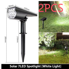 Solar Spotlights Outdoor Garden Lawn