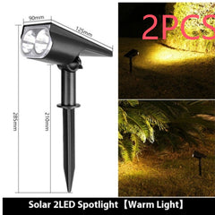 Solar Spotlights Outdoor Garden Lawn