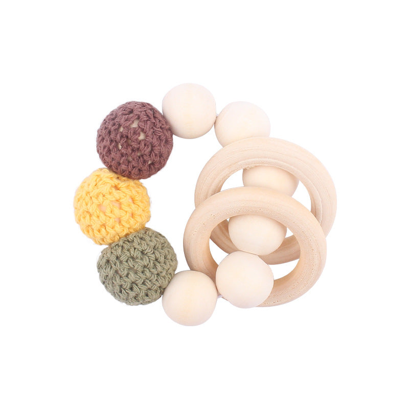 Products Hemu Pacifier Clip Comfort Baby Big Woolen Yarn Ball DIY Bite Molar Fork Drop-Preventing Chain