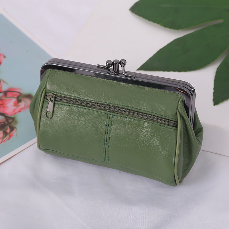 Winter solid color soft face sheepskin hand bag cross border fashion women's shelf two fold bag