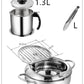 Stainless Steel Telescopic Folding Basket Frying Basket French Fries Degreasing Kitchen Tool