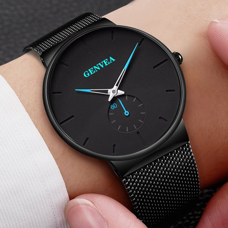 Fashion Casual Geneva Mens Watch Quartz Stainless Steel Brand Wristwatch Analog Watches Wrist