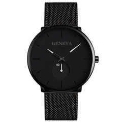 Fashion Casual Geneva Mens Watch Quartz Stainless Steel Brand Wristwatch Analog Watches Wrist