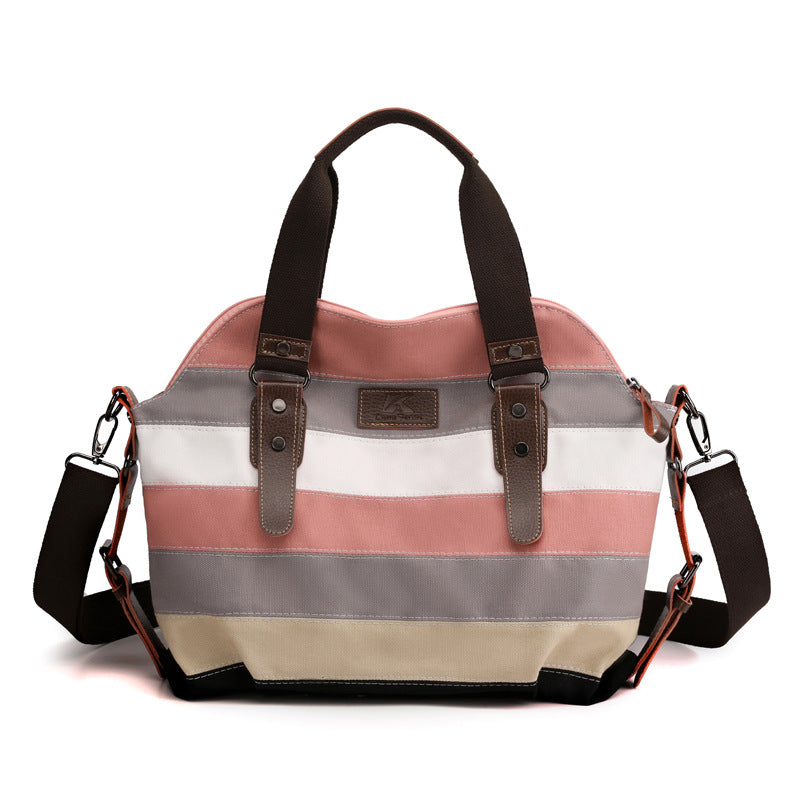 Canvas Bag Women's Single Shoulder Diagonal Portable Large Capacity