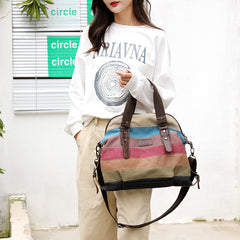 Canvas Bag Women's Single Shoulder Diagonal Portable Large Capacity