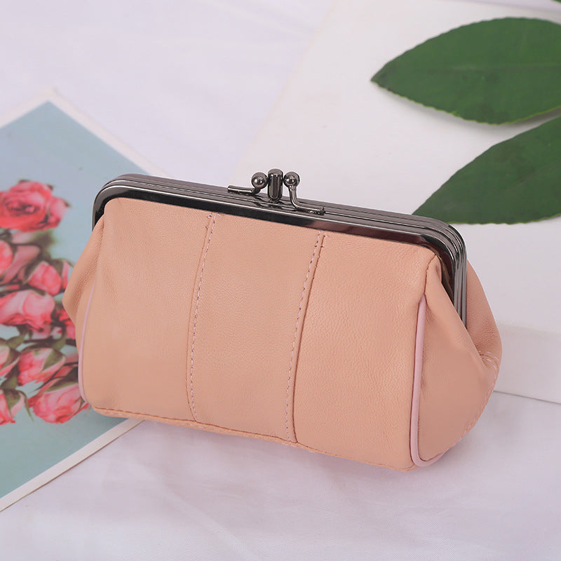 Winter solid color soft face sheepskin hand bag cross border fashion women's shelf two fold bag