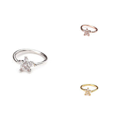 Nose Piercing Body Jewelry Ring Tiny Flower Helix