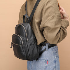 First Layer Cowhide Soft Leather Women's Backpack