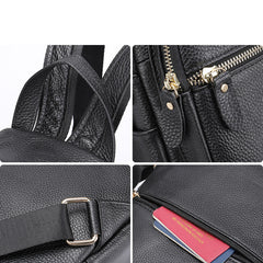 First Layer Cowhide Soft Leather Women's Backpack