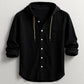 Men's Fashion Hooded Cotton-Linen Casual Long-Sleeve