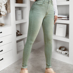 Personalized Womens Stretchy Slim-fit Denim