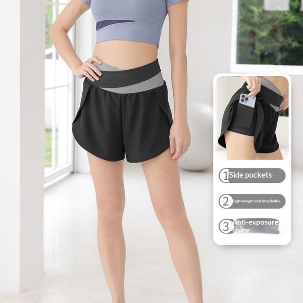 Anti-exposure High-waist Three-quarter Pants Outdoor Yoga Pants