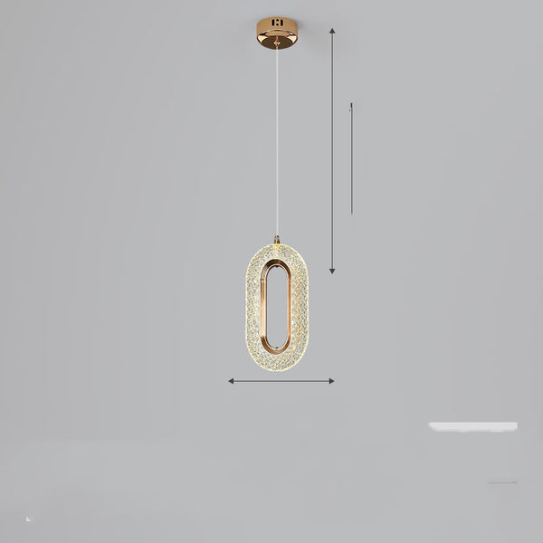 Light Luxury Postmodern Extremely Simple Head Small Chandelier