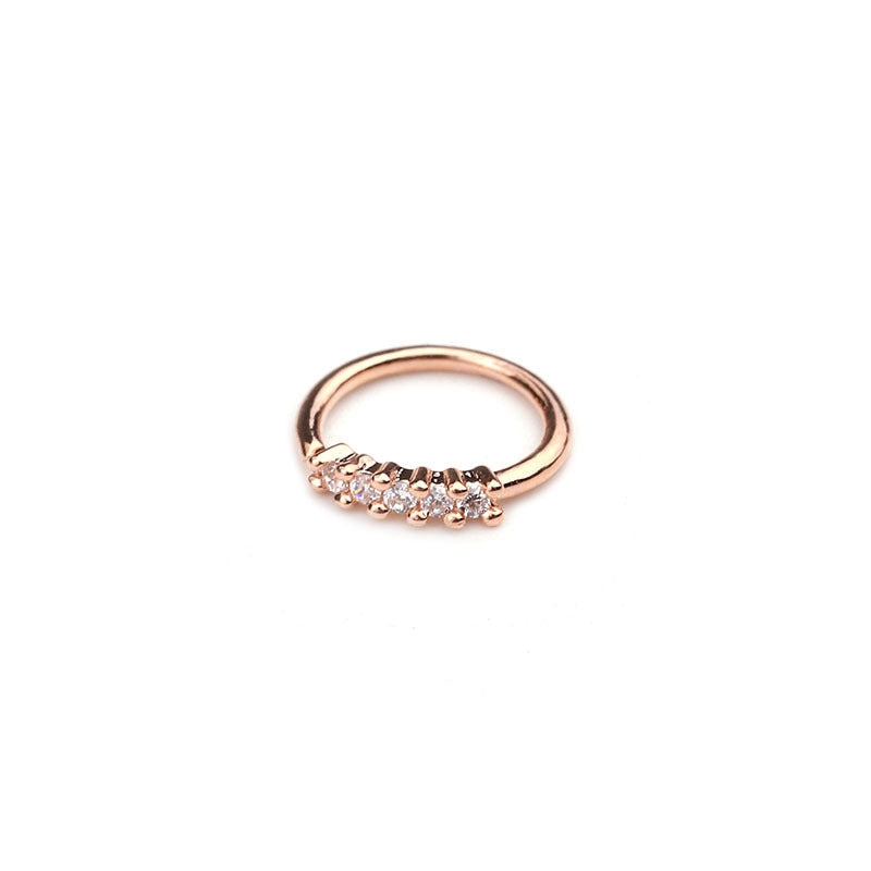 Nose Piercing Body Jewelry Ring Tiny Flower Helix