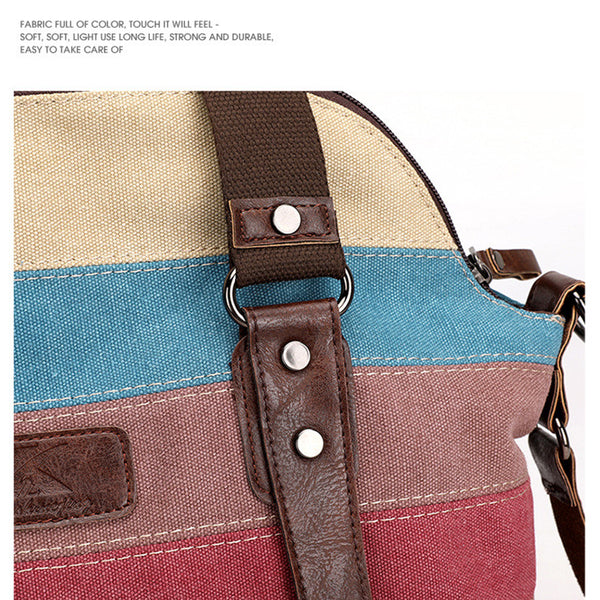 Canvas Bag Women's Single Shoulder Diagonal Portable Large Capacity