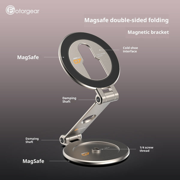 Professional Photography Cold Shoe-Port Accessories Mobile Phone Double Magnetic Bracket