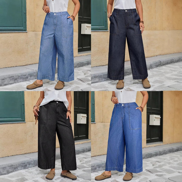 Loose-fitting Ankle-length Pants Multi-color Thin And Drapey
