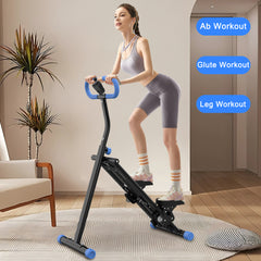 Stair Stepper With Resistance Home-Upgrade Vertical Climber Workout Machine For Full-Body Exercise Climber Fitness Equipment With Stable Frame Adjustable Handlebar-Black Blue