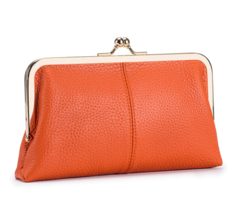 Winter solid color soft face sheepskin hand bag cross border fashion women's shelf two fold bag