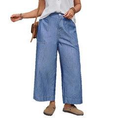 Loose-fitting Ankle-length Pants Multi-color Thin And Drapey