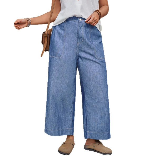 Loose-fitting Ankle-length Pants Multi-color Thin And Drapey