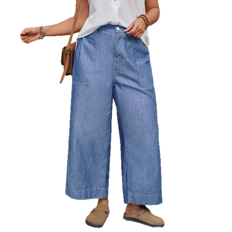 Loose-fitting Ankle-length Pants Multi-color Thin And Drapey