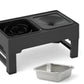 Dog Double Bowls Stainless Stand Adjustable Height Pets Feeding Dish Bowl Big Dog Elevated Food Water Feeders For Dogs  Pet Products