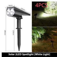 Solar Spotlights Outdoor Garden Lawn