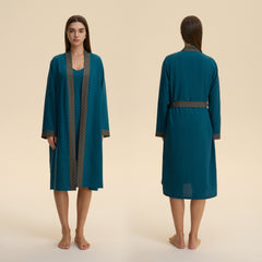 Loose Casual Middle Eastern-style Single Nightgown For Couples Long Cloud-shaped Cotton Loungewear
