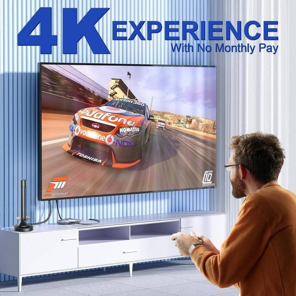 Most Powerful Indoor TV Aerial  Best Indoor TV Aerial For Digital Freeview With Booster  Digital Indoor Aerial 250 Miles Long Range  Smart Signal Tech For Indoor TV Aerials With Strong Signal UK