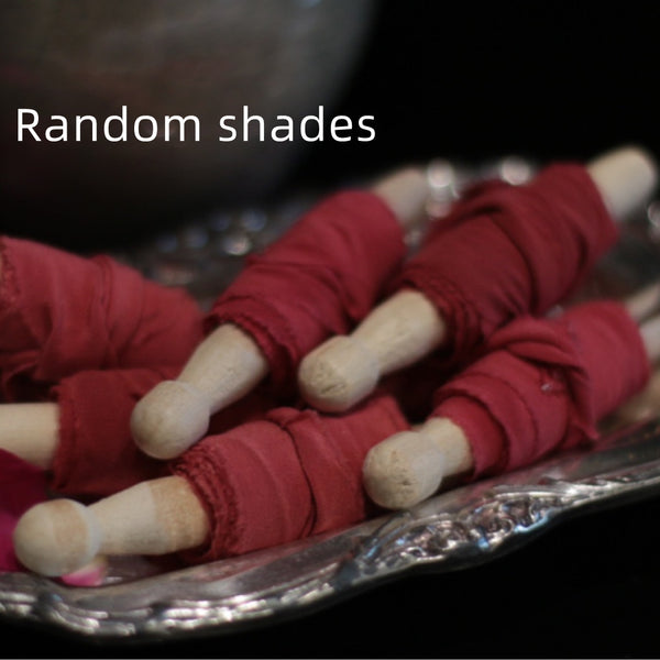 Handmade Botanical Dyed Raw Edge Vintage Wedding Ribbon