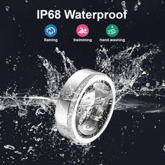 Smart Ring For Women Luxury Elegant Diamond Ring With Visible Tech Core Heart Rate Sleep Tracker Fitness Health Monitor IP68 Waterproof Compatible