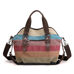 Canvas Bag Women's Single Shoulder Diagonal Portable Large Capacity