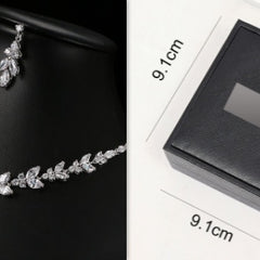 Necklace and earrings jewelry set